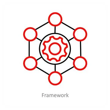 Framework and connection icon concept Stock Illustration