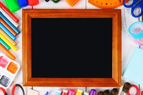 Framework and school tools around Stock Photos