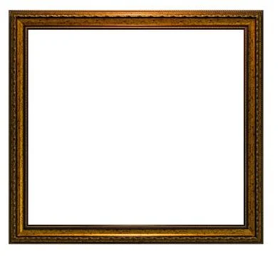 Framework in antique style. classy gilded frame - square shape Stock Photos