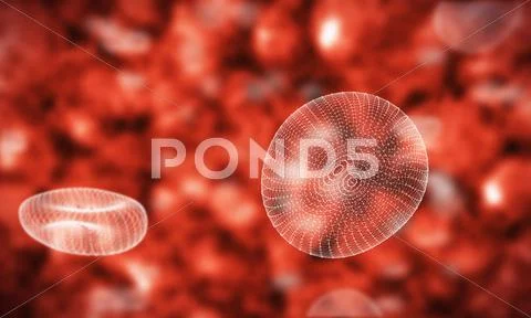 Framework of blood cells in vein Stock Illustration