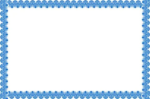 Framework of blue pattern in japanese art. Foto stock