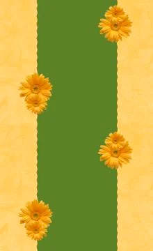 Framework with chrysanthemums Stock Illustration