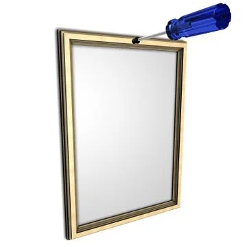 Framework fastening to a wall Stock Illustration