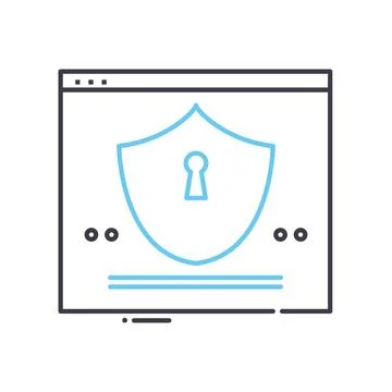 Framework file line icon, outline symbol, vector illustration, concept sign Stock Illustration