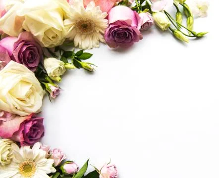 Framework from flowers Stock Photos