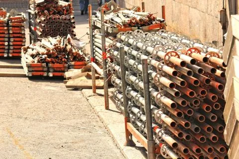 Framework gathered on the ground, in piles Foto stock