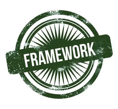 Framework, green grunge stamp Illustrazione stock