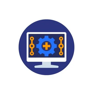 Framework icon, flat vector design Stock Illustration