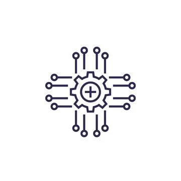 Framework icon, vector line design Stock Illustration