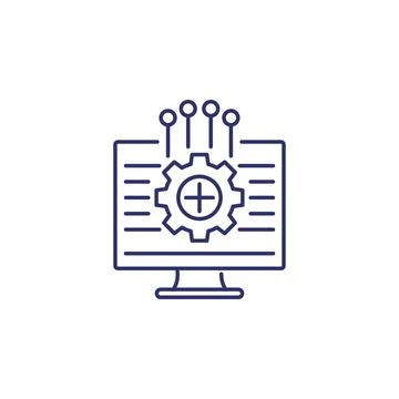 Framework line icon on white Stock Illustration