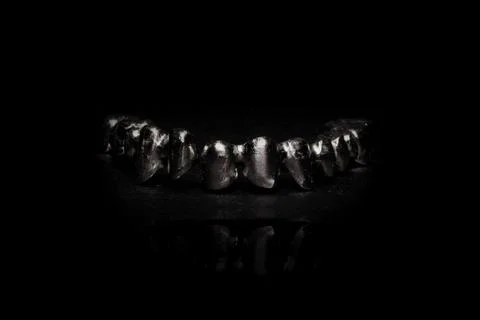 Framework for metal ceramics. Application of ceramic restoration by a denta.. Stock Photos