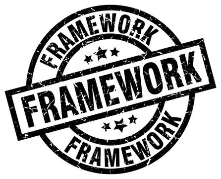 Framework round grunge black stamp Stock Illustration