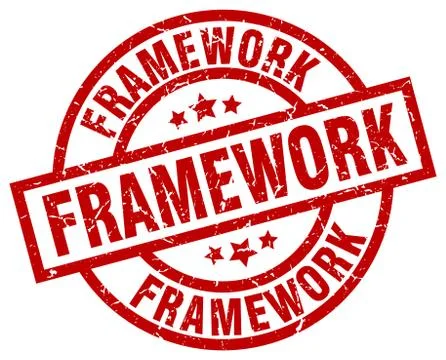 Framework round red grunge stamp Illustrazione stock
