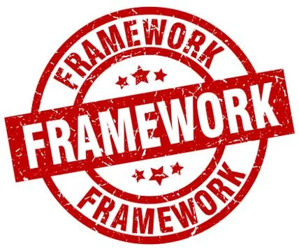 Framework round red grunge stamp 스톡 일러스트