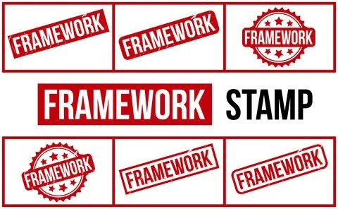 Framework Rubber Stamp set Vector Stock Illustration
