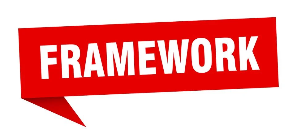 Framework speech bubble. framework ribbon sign. framework banner Stockillustratie