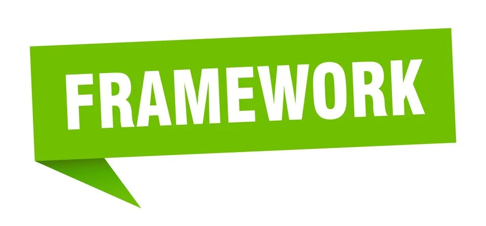 Framework speech bubble. framework ribbon sign. framework banner 스톡 일러스트