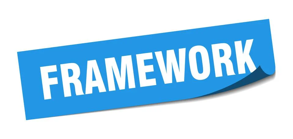 Framework sticker. framework square sign. framework. peeler Stock Illustration