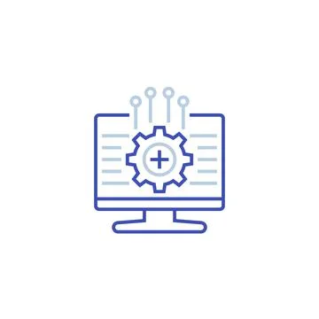 Framework, vector icon in line style Stock Illustration