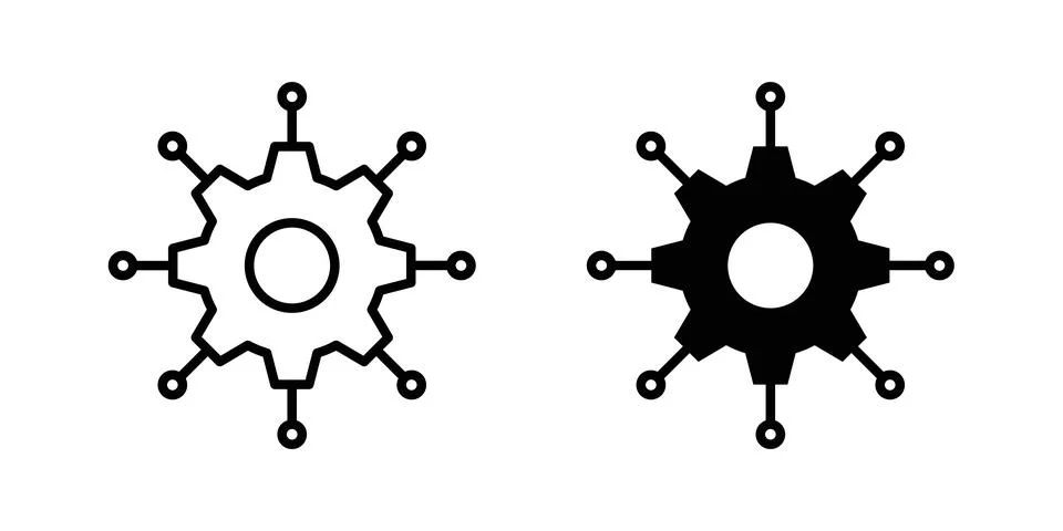 Frameworks icon vector template set in black 스톡 일러스트