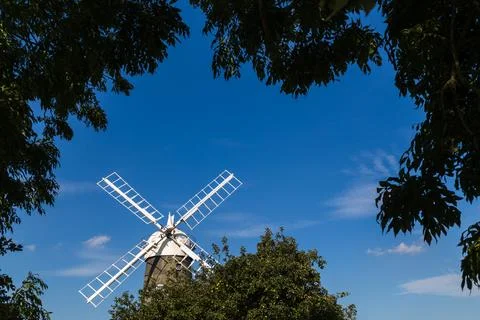 Framing Great Bircham windmill Stock Photos
