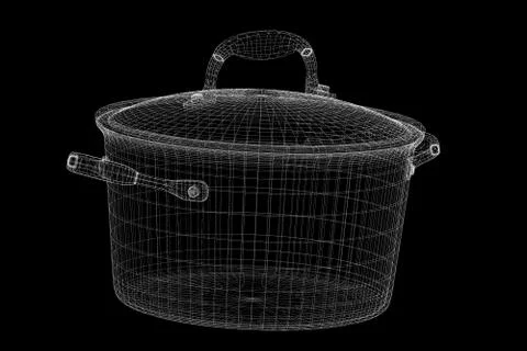 Framing grid in the pan isolated on a background Stock Illustration