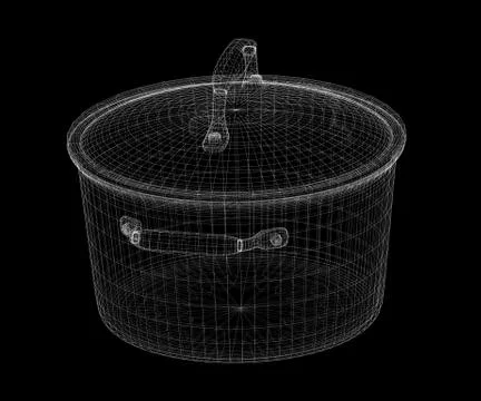 Framing grid in the pan isolated on a background Stock Illustration