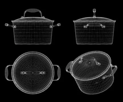 Framing grid in the pan isolated on a background Stock Illustration