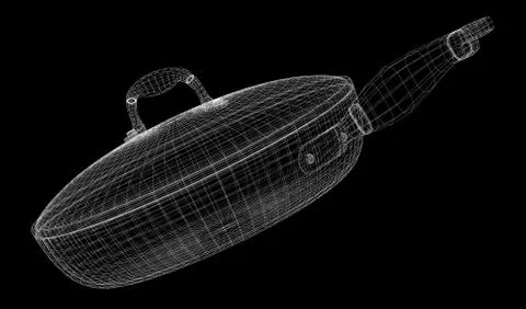 Framing grid in the pan isolated on a background Stock Illustration