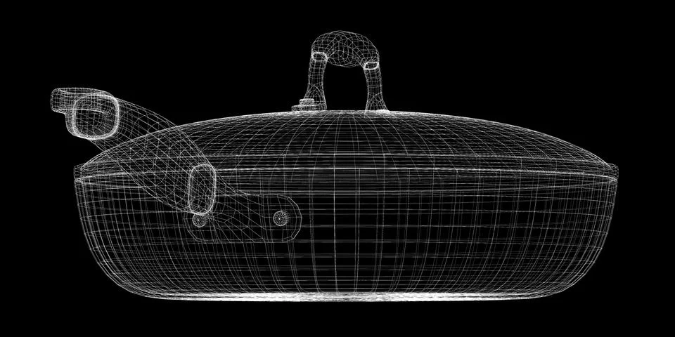 Framing grid in the pan isolated on a background Stock Illustration