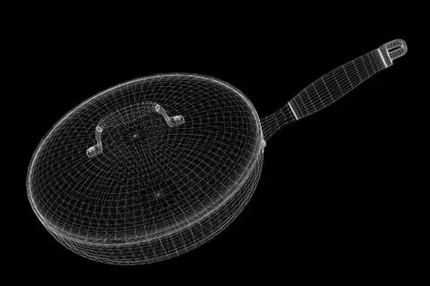 Framing grid in the pan isolated on a background Stock Illustration