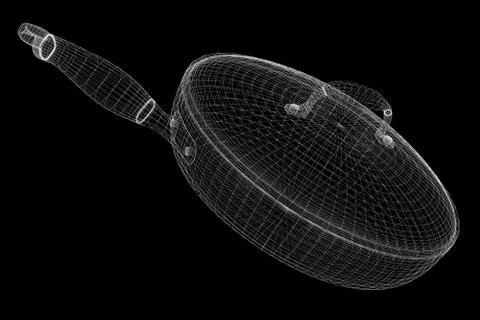 Framing grid in the pan isolated on a background Stock Illustration