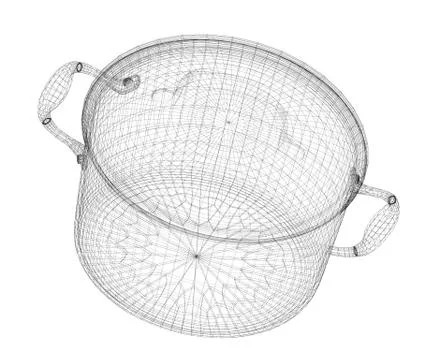 Framing grid in the pan isolated on a background Stock Illustration