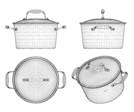 Framing grid in the pan isolated on a background Stock Illustration