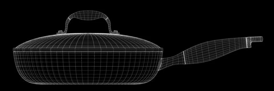 Framing grid in the pan isolated on a background Stock Illustration