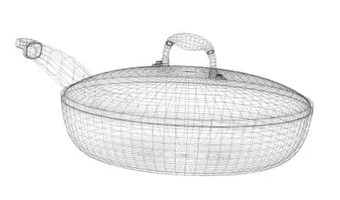 Framing grid in the pan isolated on a background Stock Illustration