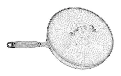 Framing grid in the pan isolated on a background Stock Illustration