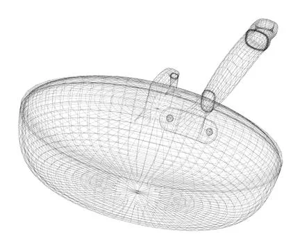 Framing grid in the pan isolated on a background Stock Illustration