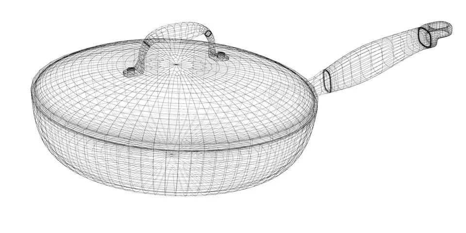 Framing grid in the pan isolated on a background Illustrazione stock