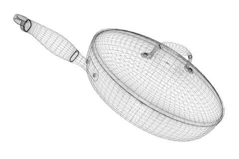 Framing grid in the pan isolated on a background Stock Illustration