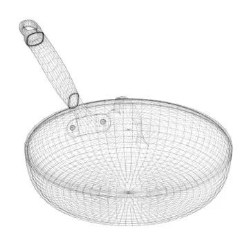 Framing grid in the pan isolated on a background Stock Illustration