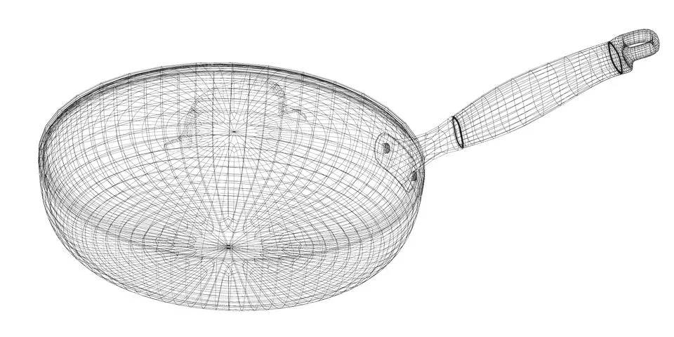 Framing grid in the pan isolated on a background Stock Illustration