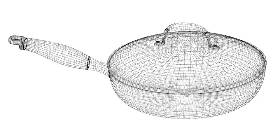 Framing grid in the pan isolated on a background Stock Illustration
