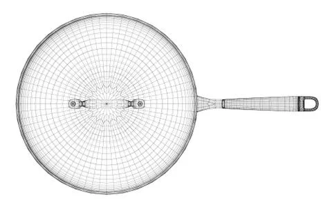 Framing grid in the pan isolated on a background Stock Illustration
