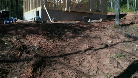 Framing of New Construction Aerial #7 Stock Footage 130324449