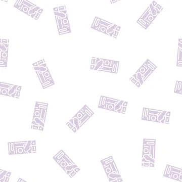 Franc chf glyph seamless pattern Stock Illustration
