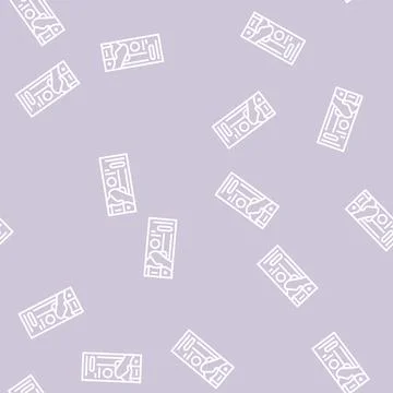 Franc chf line seamless pattern Stock Illustration