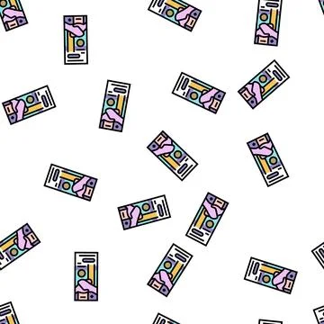 Franc chf vector seamless pattern Stock Illustration