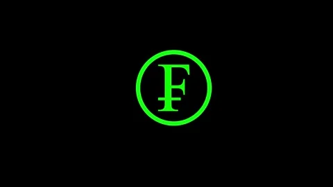 Franc icon animated video Stock Footage 294938026