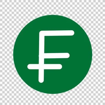 Franc  icon on a transparent background 스톡 일러스트